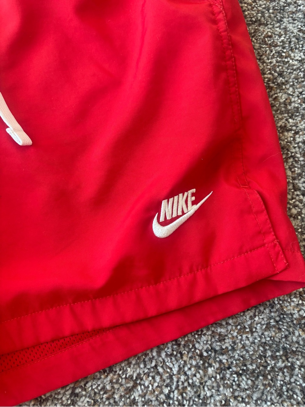 Nike Women’s Red Athletic Running Shorts Small Drawstring - Picture 2 of 5